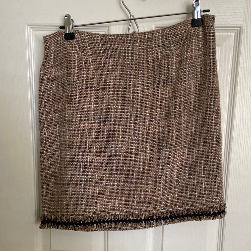 Nine West Elegant Brown Tweed Skirt